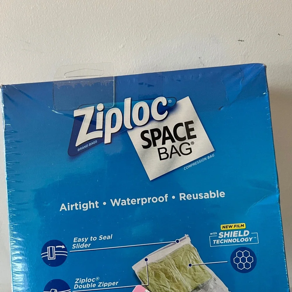Ziploc Space Bag Bed & Linen 4 Pack 2 XL 2 Jumbo Vacuum Compression Storage Bags